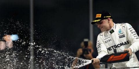 【F1 アブダビGP】バルテリ・ボッタスがライバルの猛追を振り切り、ポール・トゥ・ウィン