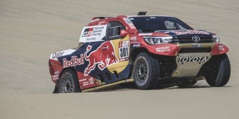 ダカールラリー開幕ステージはアル‐アティヤがトップ、ローブはブレーキトラブルで遅れ