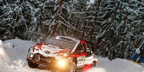 WRCスウェーデン開幕。初日トヨタ勢はタナクが1位、ラトバラが2位につける