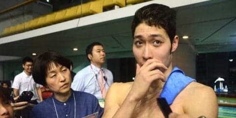 萩野公介、ソワソワしながら取材陣に「あの、そろそろ小平奈緒さん見なきゃいけないんで」