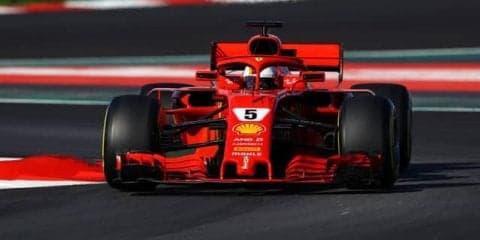 【F1 バルセロナテスト後期】1日目、ベッテルが171周走り込みトップ