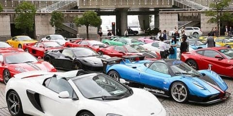東京ドームシティにスーパーカー40台が集結、お楽しみ抽選会も　3月11日