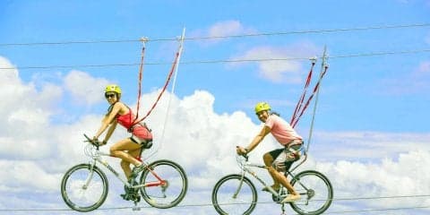 空中自転車綱渡りやプチバンジーを体験！栂池高原スキー場「Xtrem Aventures HAKUBA TSUGAIKE WOW!」がオープン