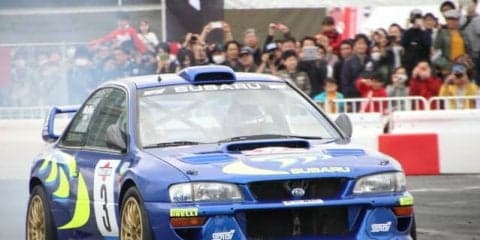 10年ぶり！ スバルWRカーがお台場を駆け抜けた…モータースポーツジャパン2018
