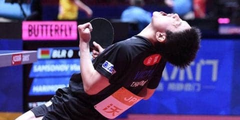 張本智和が元世界ランク1位を大逆転で撃破！日本がベラルーシに快勝＜世界卓球2018＞