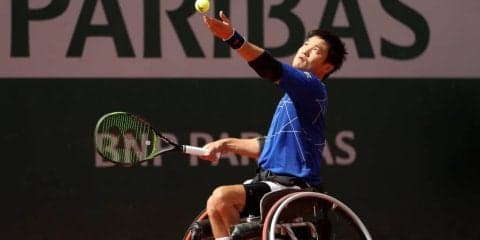 国枝が車いすの部決勝進出。3年振り7回目の優勝を目指す[全仏オープン]