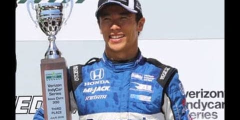 佐藤琢磨、やっと今季初の表彰台。チームの作戦が足を引っ張り気味…