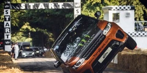 レンジローバースポーツ SVR、片輪走行のギネス記録…グッドウッド2018ヒルクライム