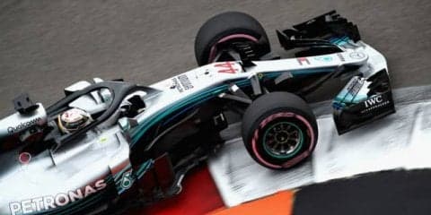 【F1 ロシアGP】メルセデスが好調、初日のフリー走行はハミルトン、ボッタスが1-2スタート