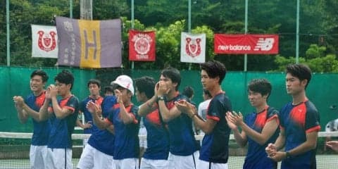 【テニス（男子）】ダブルスから流れ作り、強敵相手に快勝！／関東学生テニスリーグ　法大戦