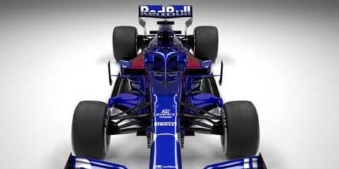 【F1】ホンダ製パワーユニット搭載2年目のトロロッソ、2019年型マシン「STR14」を公開