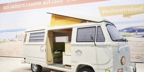 VW T2キャンパー、レゴで実物大モデル製作…部品は40万個