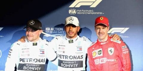 【F1 オーストラリアGP】ハミルトンが開幕戦ポールポジションを獲得、ホンダのPUを積むレッドブルのフェルスタッペンが4番手