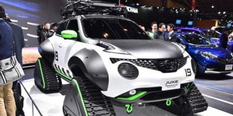 ジューク クローラー仕様が鈴鹿サーキットに登場…働くクルマ大集合!!　4月29日-5月6日