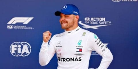 【F1 スペインGP】ボッタスが圧倒的な速さで3戦連続のポールポジションを獲得