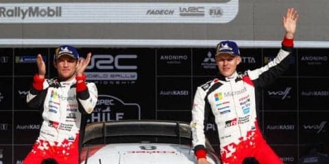 【WRC 第6戦】初開催のチリでトヨタのオット・タナクが快勝、今季2勝目…トヨタ育成選手の勝田貴元も「WRC2」で優勝