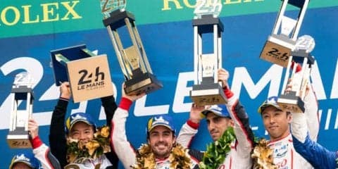 【ルマン24時間】トヨタ“悲喜交々”の2年連続1-2…中嶋一貴組が連覇で王座も獲得、可夢偉組は残り1時間でまさかの首位陥落