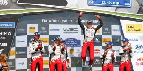 【WRC 第10戦】トヨタが現体制で初の1-2-3フィニッシュ、タナク今季5勝目…勝田貴元“トップ戦線初陣”のドイツ戦は10位