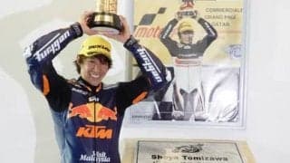 長島哲太、Moto2初優勝。最終ラップ、亡き友・富沢祥也を想った