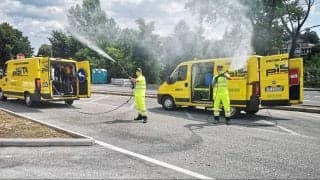 ERCローマ、2カ所に分割したサービスパークを大規模消毒