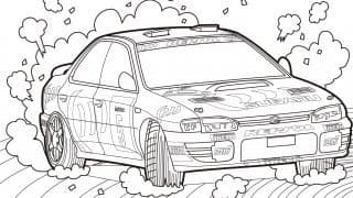 スバル、オンラインミュージアムに新作ぬり絵を公開