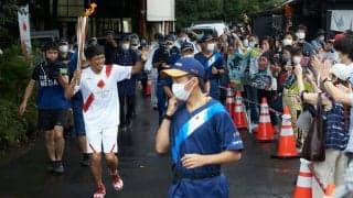 山野哲也、聖火ランナーの大役果たす