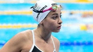 選手村で撮ったシリア競泳女子の“JAPAN”スカジャンに称賛「イケてる」「超可愛い」【東京五輪名珍場面】