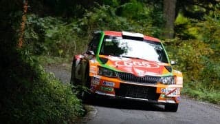 全日本ラリー久万高原：競技初日は1.8秒差で福永修がリード