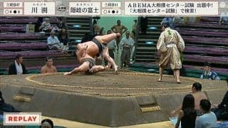 力士のパワー“おそるべし”な瞬間 絶対不利から160キロの巨体を土俵下にぶん投げ館内どよめき