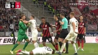 大乱闘が勃発！スタジアム騒然「ビンタ一発」で両軍着火 キーパーがブチギレて大混乱 つかみ合い、突き飛ばし…イエローカードが飛び交う事態に