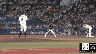 足を上げちゃダメ！？牽制されたのに全力スタート→余裕で盗塁を決める　ソフトバンク・周東の“反則級の爆速スピード”にバッテリーが絶望する瞬間