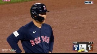 吉田正尚の必殺固め打ち炸裂で14度目の猛打賞！運も味方にする4人の間に落ちたポテンヒットの瞬間