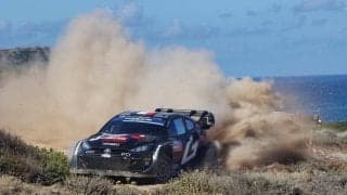 WRCサルディニア：トヨタのセバスチャン・オジエ、0.2秒の僅差で総合2位