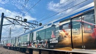 愛知環状鉄道にWRCラリージャパンのラッピング車両が登場。7月27日から運行開始