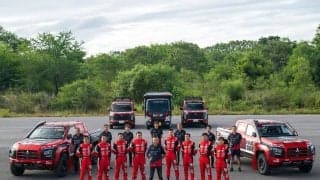 アジアクロスカントリーラリー開幕を控えチーム三菱ラリーアートがシェイクダウン