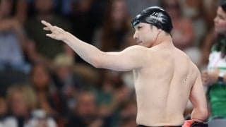 水泳の鈴木が金メダル第１号！37歳が21歳の「自分超え」果たして日本記録更新