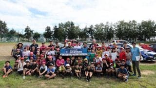 全日本ラリー北海道：ラリードライバーが地元小学校でラリー教室を実施