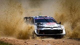 WRCサルディニア：初日を終えてセバスチャン・オジエとアドリアン・フルモーが僅差の首位争い、転倒の勝田貴元は7番手