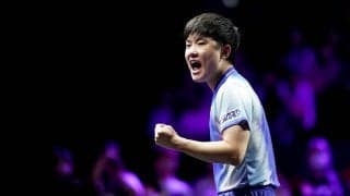 張本智和、日本開催初陣での勝利に「1勝を届けることができて嬉しい」　2回戦はパリ五輪因縁の相手も8強誓う【WTTチャンピオンズ横浜】