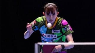 早田ひな 8強入り！初対戦のモナコ選手にストレートで圧倒【卓球 WTTロンドン】