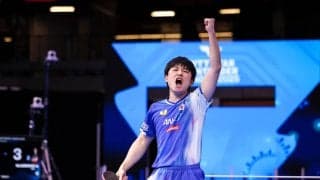 張本智和 東京五輪4位の林昀儒を破る！今季4勝目に王手【卓球 WTTロンドン】