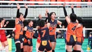 山梨代表の女子・日本航空、東九州龍谷に敗退　「来年もこの舞台に」　春高バレー