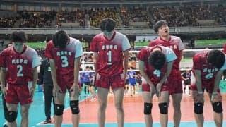 初出場の新潟・関根学園、初勝利に一歩届かず　右肩に痛み…エース竹田号泣　春高バレー