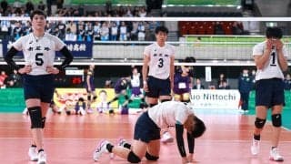 市尼崎、攻めあぐね8強入り逃す　春高バレー