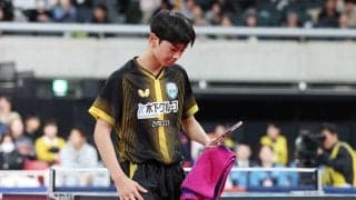 【卓球】高１川上流星の快進撃止まる「気持ちも楽に…」ジュニア初Ｖ＆一般で８強／全日本選手権