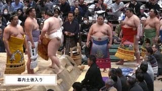 あれ、人気力士の化粧まわしに著名人のイラストが… 十両力士の腰には“世界的人気漫画”の人物も 初場所土俵入りで注目の一コマ