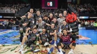 【バレー】ペルージャがトレンティーノに3-1で勝利し、10連勝。石川祐希「まだ改善すべき点もあるので、次はもっと良いプレーをしていきたい」　イタリア1部