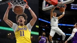 レイカーズのジャクソン・ヘイズ、スパーズ新人のブライアントがダンクコンテスト出場