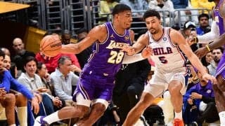 レイカーズがシクサーズに逆転勝利…リーブスがベンチから35得点、八村塁は14得点7リバウンド