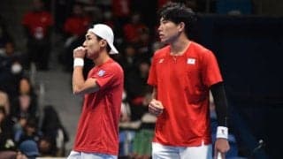 綿貫陽介／柚木武が約3時間の死闘を制しファイナル予選2回戦進出に王手！綿貫「先輩としていい形で繋げたかった」とエース・望月へ託す[デビスカップ・ファイナル予選]